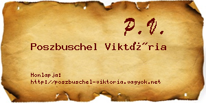 Poszbuschel Viktória névjegykártya